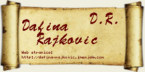 Dafina Rajković vizit kartica